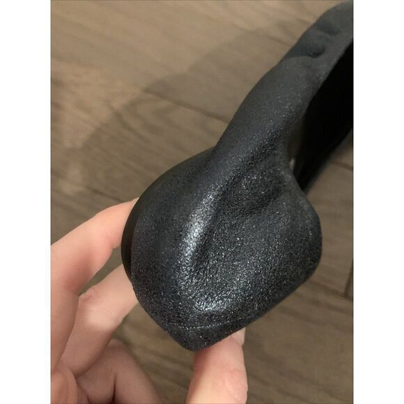 Vera Wang Navy Blue Shine Silver Rhinestone Peep Toe Ballet Flats 7.5 - Picture 8 of 8